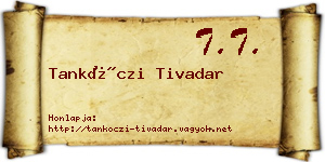 Tankóczi Tivadar névjegykártya