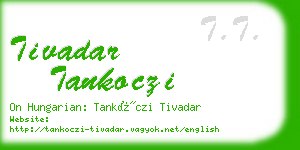 tivadar tankoczi business card